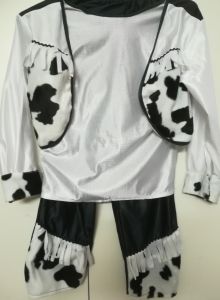 Kids Costumes to Hire - Cowboy - Black & White cow print - 2pce